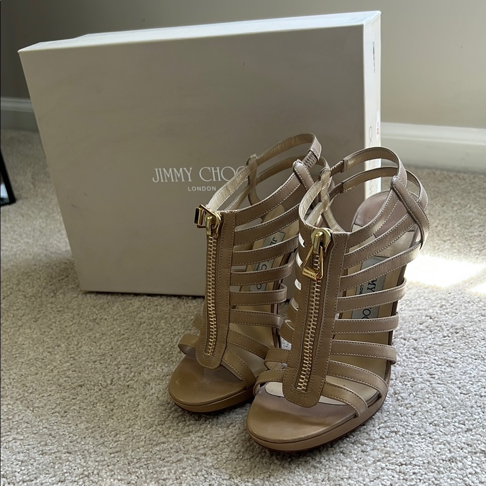 Jimmy Choo Tan Stiletto Heels